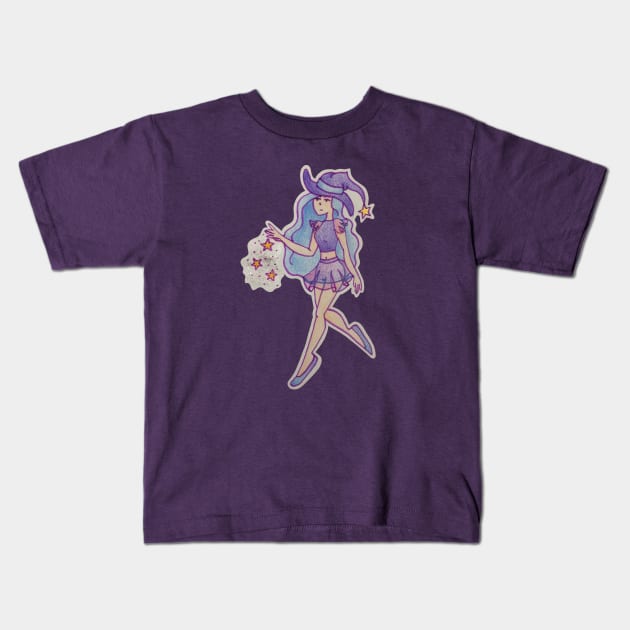 Cute Magical Witch Kids T-Shirt by inatorinator